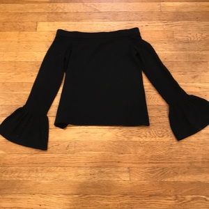 Anthropologie off the shoulder bell sleeve sweater